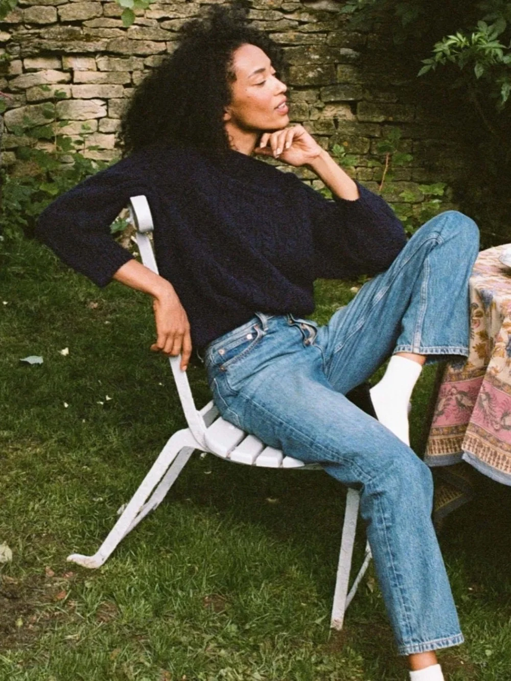 Doen Cressida Cashmere Sweater in Navy